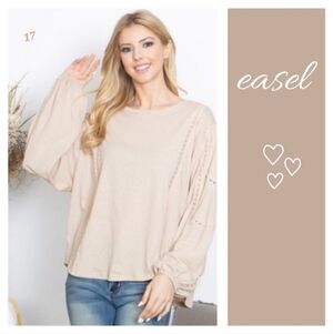 Easel Long Sleeve Top, Large